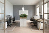 Quadro A Legs 2 Person Run Office Workstation - Wood Legs Cross Beam [1200L x 700W] - Thumbnail 2 