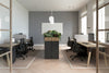 Quadro A Legs 2 Person Run Office Workstation - Wood Legs Cross Beam [1600L x  800W with Cable Scallop] - Thumbnail 8 
