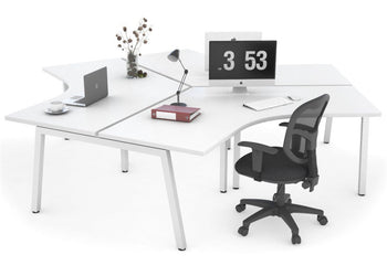Quadro A Leg 3 Person 120 Degree Office Workstations Jasonl white leg none 