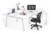 Quadro A Legs 3 Person 120 Degree Office Workstation - Thumbnail 1 