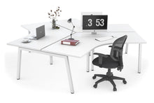  - Quadro A Leg 3 Person 120 Degree Office Workstations - 1