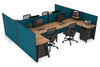 Quadro A Legs 4 Person Corner Workstation - H Configuration - Black Frame [1600L x 1800W with Cable Scallop] - Thumbnail 37 