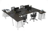 Quadro A Legs 4 Person Corner Workstation - H Configuration - White Frame [1800L x 1800W with Cable Scallop] - Thumbnail 43 
