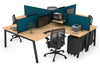 Quadro A Legs 4 Person Corner Workstation [1600L x 1800W with Cable Scallop] - Thumbnail 12 
