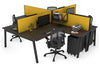 Quadro A Legs 4 Person Corner Workstation [1600L x 1800W with Cable Scallop] - Thumbnail 24 