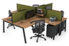 Quadro A Legs 4 Person Corner Workstation [1600L x 1800W with Cable Scallop] - Thumbnail 18 