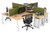 Quadro A Legs 4 Person Corner Workstation [1600L x 1800W with Cable Scallop] - Thumbnail 39 