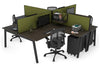 Quadro A Legs 4 Person Corner Workstation [1600L x 1800W with Cable Scallop] - Thumbnail 25 