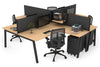 Quadro A Legs 4 Person Corner Workstation [1600L x 1800W with Cable Scallop] - Thumbnail 14 