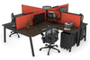 Quadro A Legs 4 Person Corner Workstation [1600L x 1800W with Cable Scallop] - Thumbnail 23 