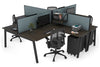 Quadro A Legs 4 Person Corner Workstation [1600L x 1800W with Cable Scallop] - Thumbnail 27 