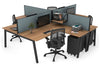 Quadro A Legs 4 Person Corner Workstation [1600L x 1800W with Cable Scallop] - Thumbnail 20 