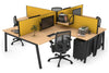 Quadro A Legs 4 Person Corner Workstation [1800L x 1800W with Cable Scallop] - Thumbnail 10 