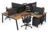 Quadro A Legs 4 Person Corner Workstation [1800L x 1800W with Cable Scallop] - Thumbnail 21 