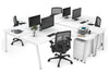 Quadro A Legs 4 Person Corner Workstation [1800L x 1800W with Cable Scallop] - Thumbnail 29 