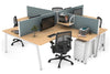 Quadro A Legs 4 Person Corner Workstation [1800L x 1800W with Cable Scallop] - Thumbnail 41 