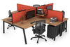 Quadro A Legs 4 Person Corner Workstation [1800L x 1800W with Cable Scallop] - Thumbnail 16 