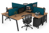 Quadro A Legs 4 Person Corner Workstation [1800L x 1800W with Cable Scallop] - Thumbnail 19 