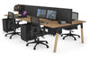 Quadro A Legs 4 Person Office Workstation - Wood Legs Cross Beam [1600L x 700W] - Thumbnail 74 