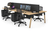 Quadro A Legs 4 Person Office Workstation - Wood Legs Cross Beam [1600L x 700W] - Thumbnail 87 