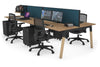 Quadro A Legs 4 Person Office Workstation - Wood Legs Cross Beam [1600L x 700W] - Thumbnail 72 