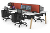 Quadro A Legs 4 Person Office Workstation - Wood Legs Cross Beam [1600L x 700W] - Thumbnail 48 