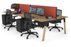 Quadro A Legs 4 Person Office Workstation - Wood Legs Cross Beam [1600L x 700W] - Thumbnail 69 