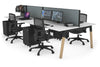 Quadro A Legs 4 Person Office Workstation - Wood Legs Cross Beam [1600L x 700W] - Thumbnail 52 