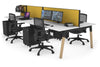 Quadro A Legs 4 Person Office Workstation - Wood Legs Cross Beam [1600L x 700W] - Thumbnail 49 