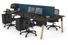 Quadro A Legs 4 Person Office Workstation - Wood Legs Cross Beam [1600L x 700W] - Thumbnail 82 