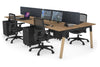 Quadro A Legs 4 Person Office Workstation - Wood Legs Cross Beam [1600L x 700W] - Thumbnail 67 