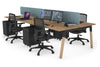 Quadro A Legs 4 Person Office Workstation - Wood Legs Cross Beam [1600L x 700W] - Thumbnail 68 