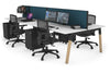 Quadro A Legs 4 Person Office Workstation - Wood Legs Cross Beam [1600L x 700W] - Thumbnail 51 
