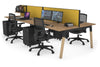 Quadro A Legs 4 Person Office Workstation - Wood Legs Cross Beam [1600L x 700W] - Thumbnail 70 