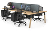 Quadro A Legs 4 Person Office Workstation - Wood Legs Cross Beam [1600L x 700W] - Thumbnail 86 