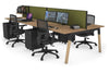 Quadro A Legs 4 Person Office Workstation - Wood Legs Cross Beam [1600L x 700W] - Thumbnail 71 