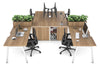 Quadro A Legs 4 Person Workstation with Uniform Spine [4 x (1600x800) with Cable Scallop] - Thumbnail 5 