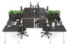 Quadro A Legs 4 Person Workstation with Uniform Spine [4 x (1600x800) with Cable Scallop] - Thumbnail 6 