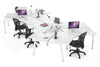 Quadro A Legs 6 Person 120 Degree Office Workstation - Thumbnail 1 