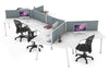Quadro A Legs 6 Person 120 Degree Office Workstation - Thumbnail 6 