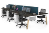 Quadro A Legs 6 Person Office Workstation - Wood Legs Cross Beam [1200L x 800W with Cable Scallop] - Thumbnail 41 