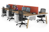 Quadro A Legs 6 Person Office Workstation - Wood Legs Cross Beam [1200L x 800W with Cable Scallop] - Thumbnail 28 