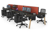 Quadro A Legs 6 Person Office Workstation - Wood Legs Cross Beam [1800L x 700W] - Thumbnail 79 