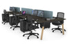 Quadro A Legs 6 Person Office Workstation - Wood Legs Cross Beam [1800L x 700W] - Thumbnail 78 