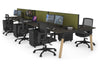 Quadro A Legs 6 Person Office Workstation - Wood Legs Cross Beam [1800L x 700W] - Thumbnail 81 
