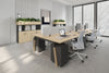 Quadro A Legs 6 Person Office Workstation - Wood Legs Cross Beam [1800L x 700W] - Thumbnail 44 