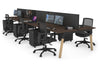 Quadro A Legs 6 Person Office Workstation - Wood Legs Cross Beam [1800L x 700W] - Thumbnail 63 