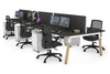 Quadro A Legs 6 Person Office Workstation - Wood Legs Cross Beam [1800L x 700W] - Thumbnail 42 
