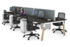 Quadro A Legs 6 Person Office Workstation - Wood Legs Cross Beam [1800L x 700W] - Thumbnail 41 