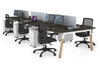Quadro A Legs 6 Person Office Workstation - Wood Legs Cross Beam [1800L x 700W] - Thumbnail 34 